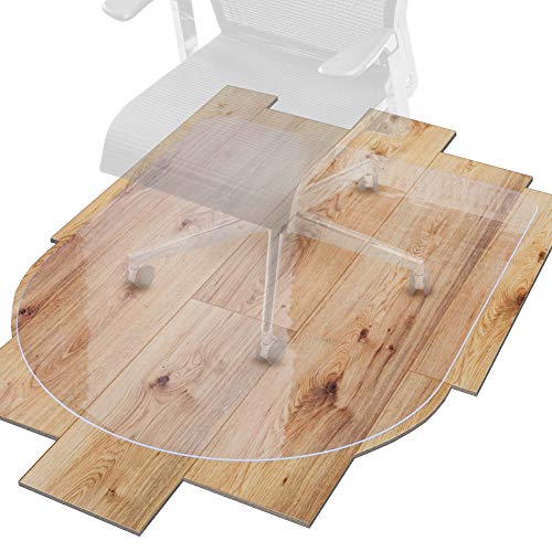 ANRO Bodenschutzmatte Transparent Schutzmatte Schonmatte rutschfest für Hartböden 36 Größen Bürostuhlunterlage 99x160cm D Form von ANRO
