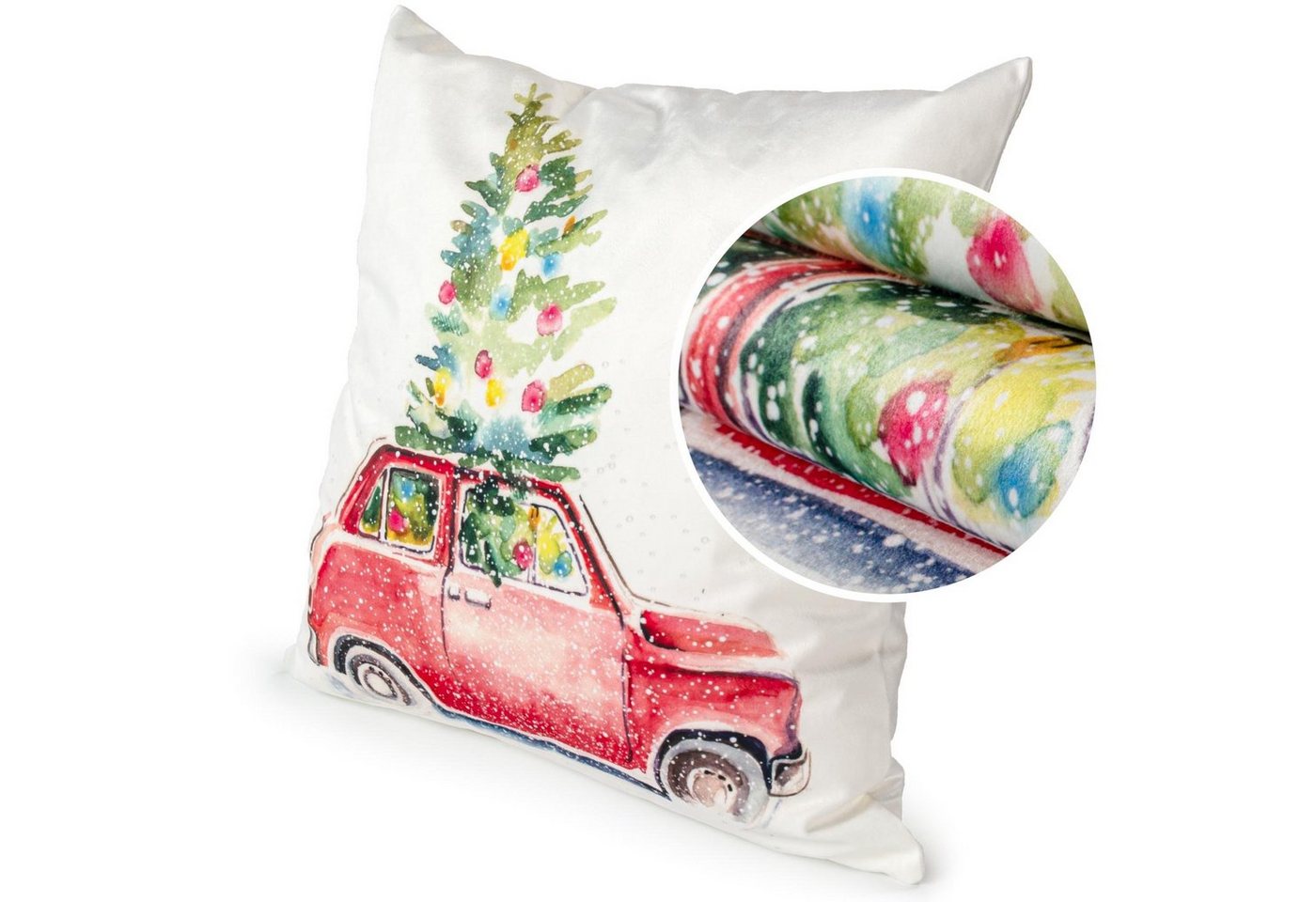 ANRO Dekokissen Kissenbezug Kissenhülle Deko Kissen Weihnachten mit oder ohne Füllung, Textil von ANRO