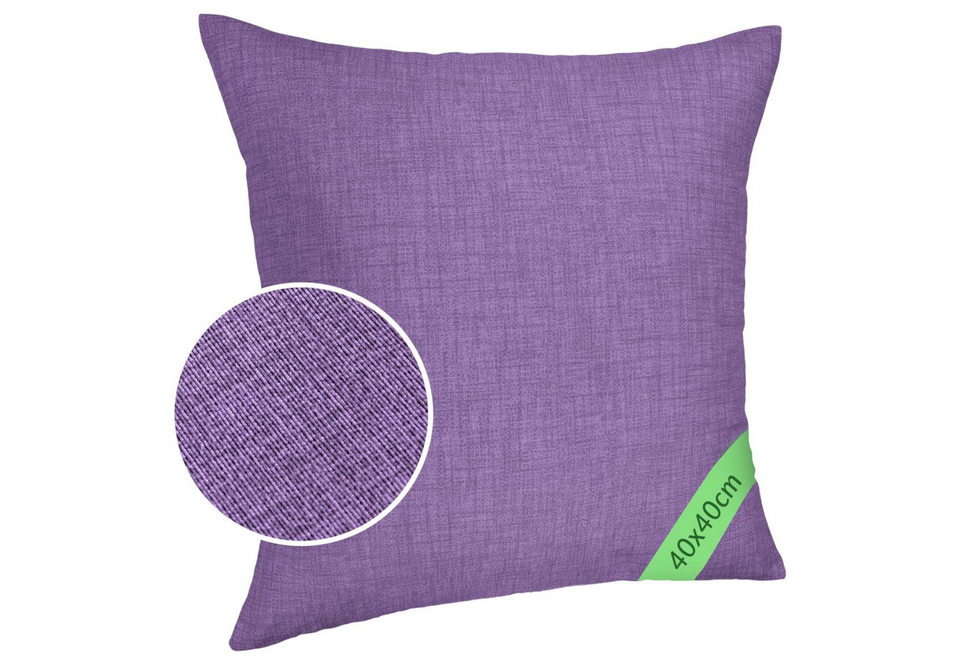 ANRO Dekokissen MrJack Kissenbezug Leinenoptik Deko Kissen Uni, Sofakissen 40x40cm ohne Füllung Lila ANRO Dekokissen MrJack Kissenbezug Leinenoptik Deko Kissen Uni, Sofakissen 40x40cm ohne Füllung Lila von ANRO