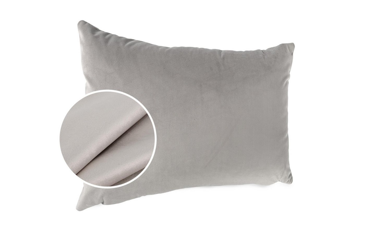 ANRO Dekokissen Kissenhülle MIT oder OHNE Füllung Kissenbezug Zierkissen, Kissenhülle in 30x50cm ohne Füllung Hellgrau von ANRO