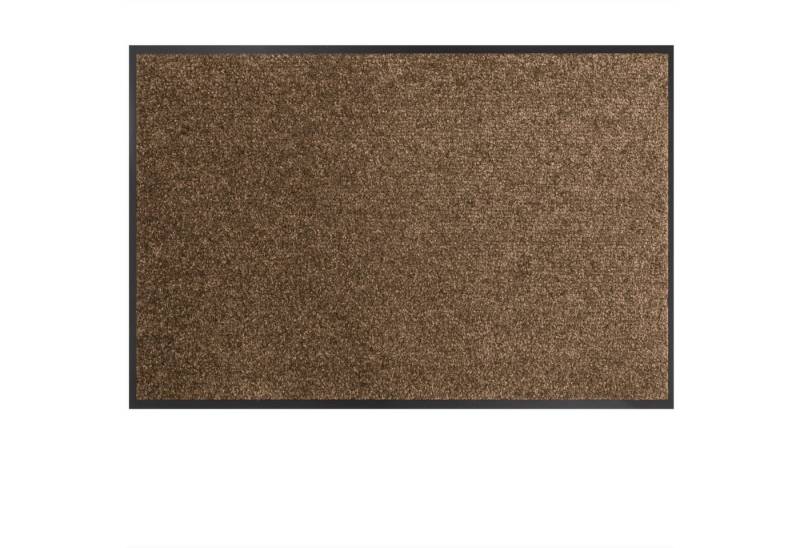 ANRO Fußmatte AMIGO Rutschfeste Türmatte Schmutzfangmatte, Rechteck, Höhe: 6.5 mm, Größe 40x60cm - Braun hohe Feuchtigkeitsaufnahme - mit Gummirand von ANRO