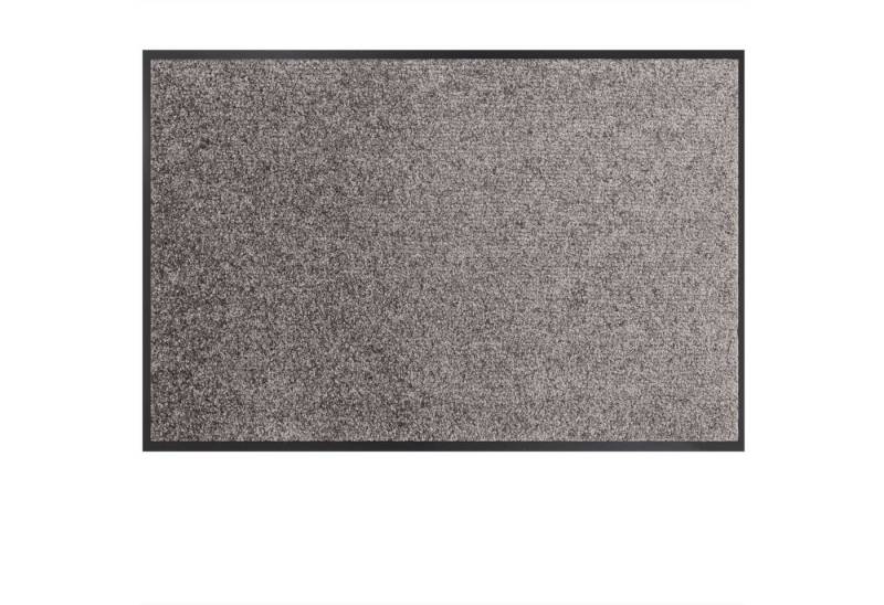ANRO Fußmatte AMIGO Rutschfeste Türmatte Schmutzfangmatte, Rechteck, Höhe: 6.5 mm, Größe 40x60cm - Grau hohe Feuchtigkeitsaufnahme - mit Gummirand von ANRO