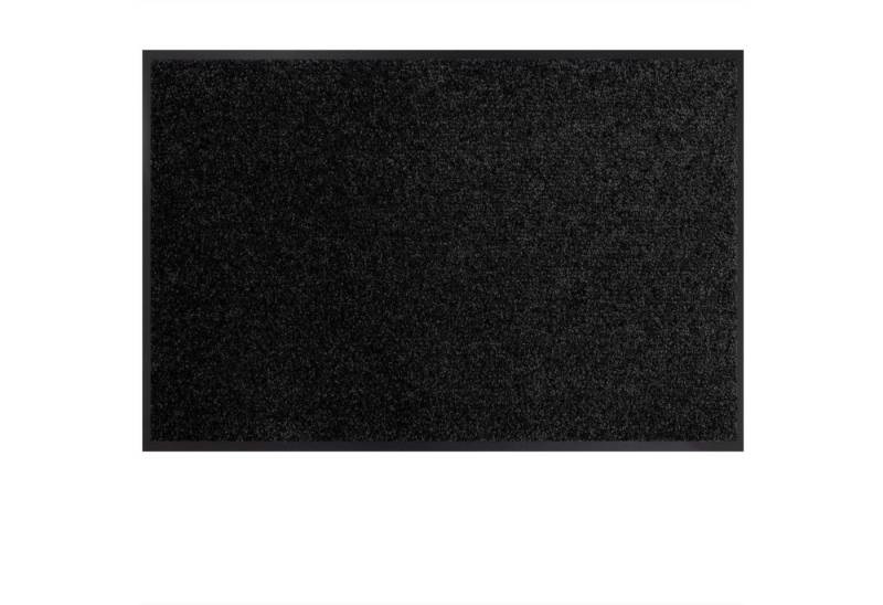 ANRO Fußmatte AMIGO Rutschfeste Türmatte Schmutzfangmatte, Rechteck, Höhe: 6.5 mm, Größe 40x60cm - Schwarz hohe Feuchtigkeitsaufnahme - mit Gummirand von ANRO