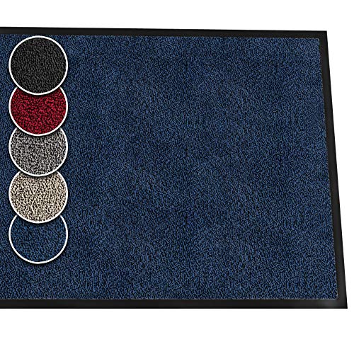ANRO Fußmatte Schmutzfänger rutschfeste Bodenmatte Teppich waschbar und wasserfest Blau Schmutzfangmatte 40x70cm von ANRO