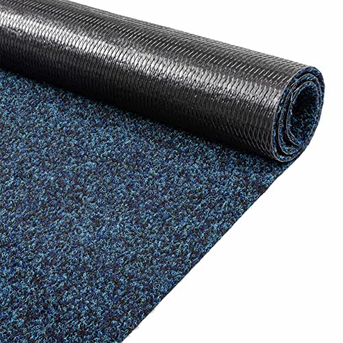 ANRO Fußmatte Schmutzfangmatte Teppich Läufer Sauberlaufmatte Indoor Outdoor Flur Eingang Poet Blau 100x200cm von ANRO