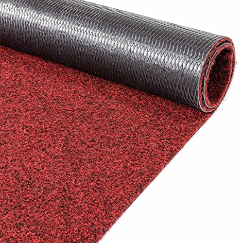 ANRO Fußmatte Schmutzfangmatte Teppich Läufer Sauberlaufmatte Indoor Outdoor Flur Eingang Poet Rot 100x1000cm (10M) von ANRO