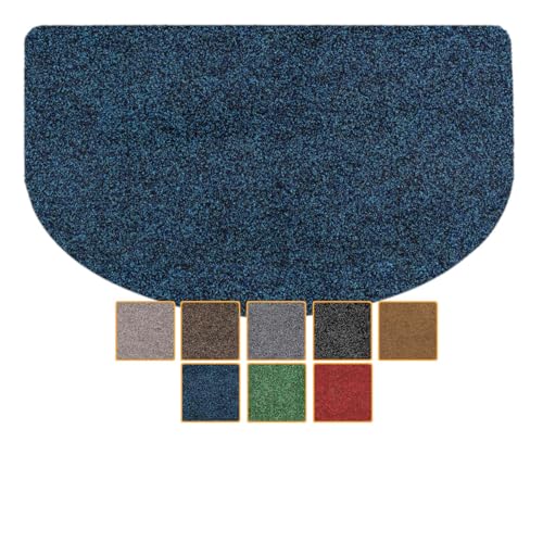 ANRO Fußmatte Schmutzfangmatte waschbar wasserdicht robust Schmutzfänger für Eingang, Haustür, Flur, Küche, Schlafzimmer Poet 45x75cm Carpet Blau von ANRO