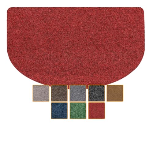 ANRO Fußmatte Schmutzfangmatte waschbar wasserdicht robust Schmutzfänger für Eingang, Haustür, Flur, Küche, Schlafzimmer Poet 45x75cm Carpet Rot von ANRO