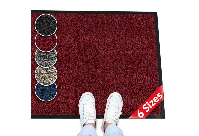 ANRO Fußmatte Türvorleger Schmutzfangmatte Nebraska, eckig, Höhe: 6 mm, Robust Größe 90x150cm ANRO Fußmatte Türvorleger Schmutzfangmatte Nebraska, eckig, Höhe: 6 mm, Robust Größe 90x150cm von ANRO