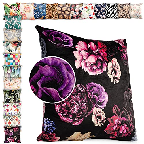 ANRO Kissenbezug Kissenhülle Kissen Deko-Kissen Sofa Kissen Couch Kissen Pionies in Black 50x50cm ohne Füllung ANRO Kissenbezug Kissenhülle Kissen Deko-Kissen Sofa Kissen Couch Kissen Pionies in Black 50x50cm ohne Füllung von ANRO