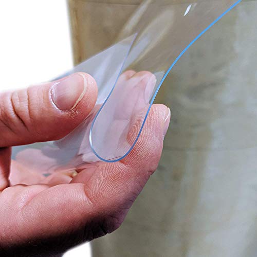 Klarsichtfolie aus PVC - Plane Schutzfolie Tischschutz Möbelschutz 0,5mm Glasklar Schutz 180x140cm (1,8m) von ANRO