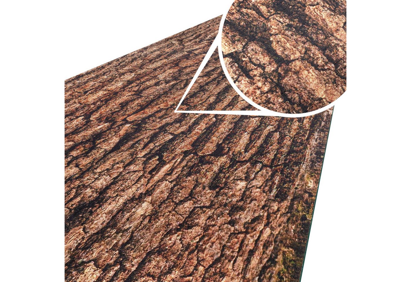 ANRO Küchenläufer Läufer GreenLine Flurläufer Teppichläufer Textil, Eckig, Bodenläufer 100x52cm Baumrinde Holz Braun pflegeleicht ANRO Küchenläufer Läufer GreenLine Flurläufer Teppichläufer Textil, Eckig, Bodenläufer 100x52cm Baumrinde Holz Braun pflegeleicht von ANRO