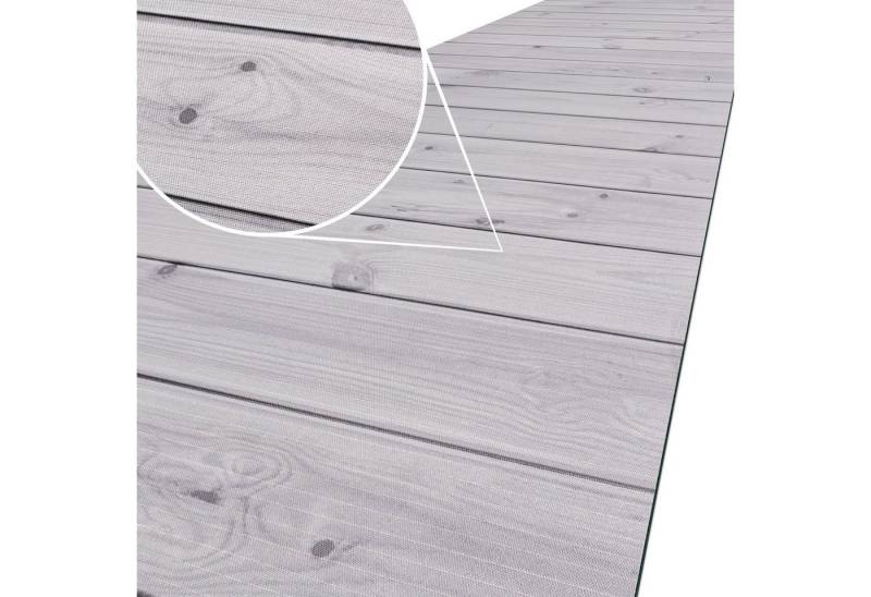 ANRO Küchenläufer Läufer GreenLine Flurläufer Teppichläufer Textil, Eckig, Bodenläufer 100x52cm Holz Dielen Grau pflegeleicht von ANRO