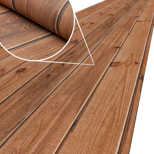 ANRO Küchenläufer Teppich Läufer Küchenteppich Flur Läufer Küche awaschbar pflegeleicht Holz Diele Braun 350x65cm ANRO Küchenläufer Teppich Läufer Küchenteppich Flur Läufer Küche awaschbar pflegeleicht Holz Diele Braun 350x65cm von ANRO