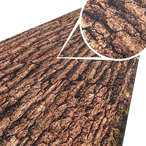 ANRO Küchenteppich Küchenläufer Teppich Läufer Küche abwischbar rutschfest Design Baumrinde 140 x 52cm von ANRO