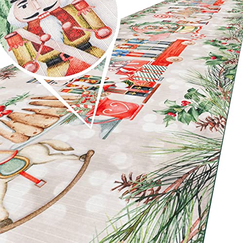 ANRO Küchenteppich Küchenläufer Teppich Läufer Küche abwischbar rutschfest Design Nussknacker 300 x 52cm von ANRO