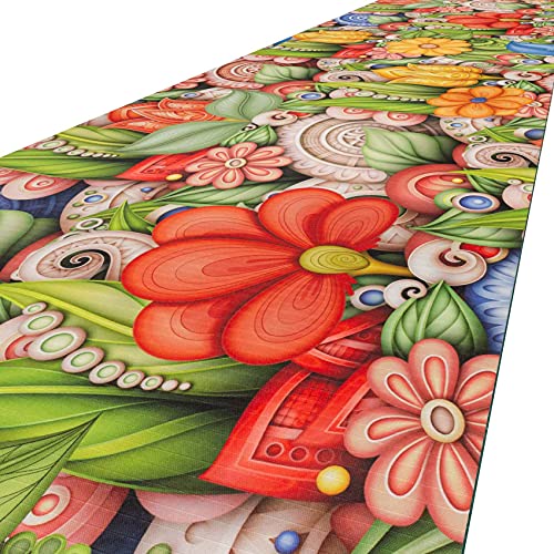 ANRO Küchenteppich Küchenläufer Teppich Läufer Küche waschbar rutschfest Tun Abwaschbar 140 x 52cm von ANRO