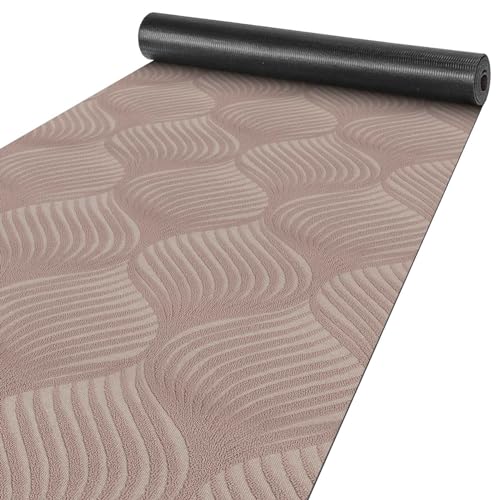 ANRO Läufer Flur Teppich Läufer Küchenläufer Küchenteppich Teppich Velours rutschfest waschbar für Flur, Schlafzimmer, Wohnzimmer, Küche Baker Braun 67 x 180cm von ANRO