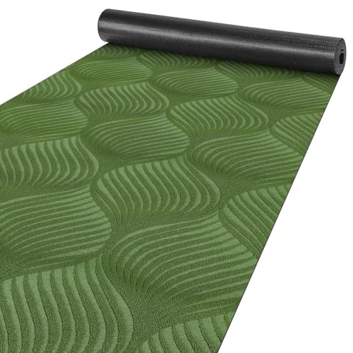 ANRO Läufer Flur Teppich Läufer Küchenläufer Küchenteppich Teppich Velours rutschfest waschbar für Flur, Schlafzimmer, Wohnzimmer, Küche Baker Grün 67 x 260cm von ANRO