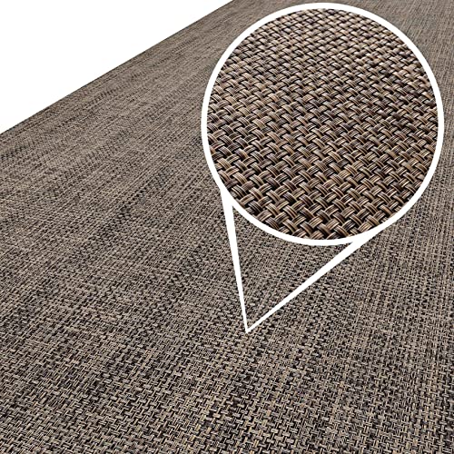 Läufer In-/Outdoor Teppich wasserfest Balkon Teppich auch für Balkon und Terasse Flur Bodenmatte wetterfest Braun Abwaschbar 500 x 67cm Läufer In-/Outdoor Teppich wasserfest Balkon Teppich auch für Balkon und Terasse Flur Bodenmatte wetterfest Braun Abwaschbar 500 x 67cm von ANRO