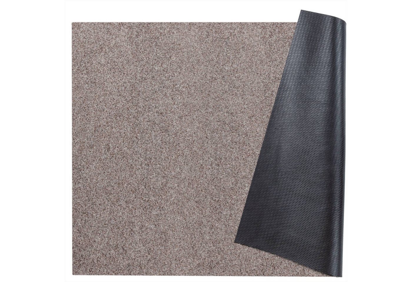 ANRO Läufer Teppichläufer POET Sauberlaufmatte Fußmatte Teppich Läufer, eckig, Höhe: 5 mm, Bodenläufer 100x80cm Meliert Hellbraun Breite 80cm von ANRO