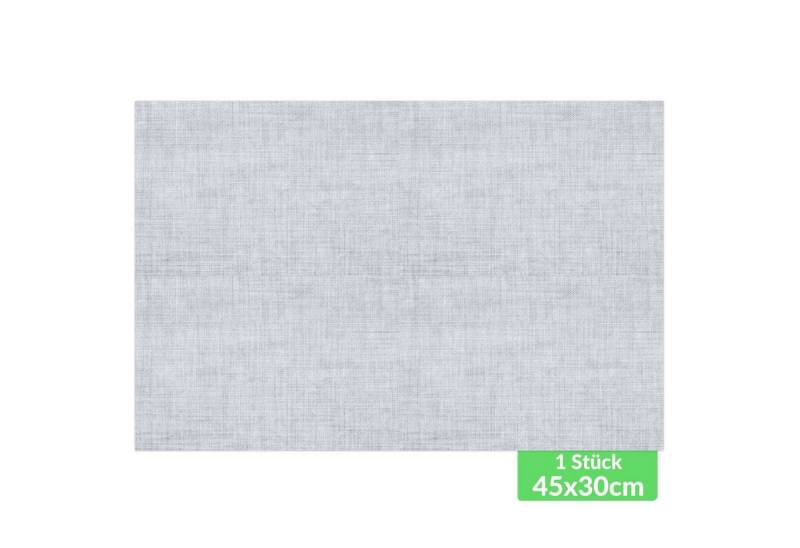 ANRO Platzset DEIN Platzdeckchen Servierdeckchen Soft Tischset Tellerunterleger, (Einzelstück, 1-St., einzelverpackt), Glatt, leichte Narbung 45x30cm Uni Leinen von ANRO