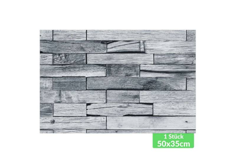 ANRO Platzset DEIN Platzdeckchen Servierdeckchen Soft Tischset Tellerunterleger, (Einzelstück, 1-St., einzelverpackt), Glatt, leichte Narbung 50x35cm Whisky Wood von ANRO