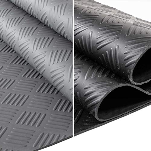 Riffelblechmatte Geruchsarm Bodenmatte Gummiläufer TPE 3mm dick Gummimatte Checker Schwarz 70 x 100cm Riffelblechmatte Geruchsarm Bodenmatte Gummiläufer TPE 3mm dick Gummimatte Checker Schwarz 70 x 100cm von ANRO