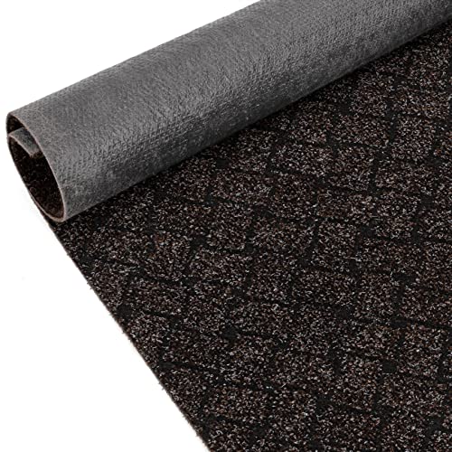 ANRO Schmutzfangmatte Flur Läufer Schmutzfangläufer Fußmatte Teppichläufer Flurteppich Türmatte Meterware Melbourne Dunkelbraun 500x100cm ANRO Schmutzfangmatte Flur Läufer Schmutzfangläufer Fußmatte Teppichläufer Flurteppich Türmatte Meterware Melbourne Dunkelbraun 500x100cm von ANRO