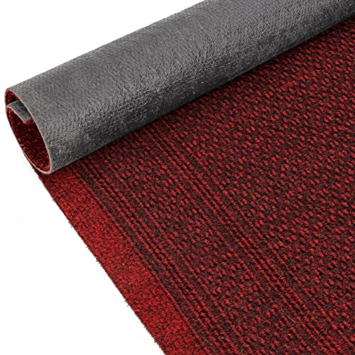 ANRO Schmutzfangmatte Flur Läufer Schmutzfangläufer Fußmatte Teppichläufer Flurteppich Türmatte Meterware Rot 140x80cm von ANRO