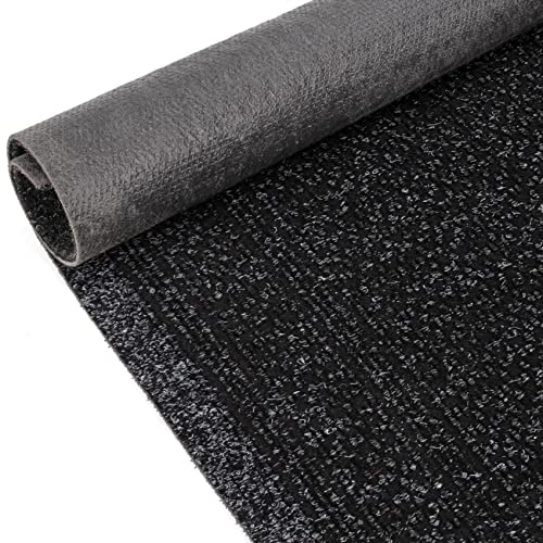 ANRO Schmutzfangmatte Flur Läufer Schmutzfangläufer Fußmatte Teppichläufer Flurteppich Türmatte Meterware Schwarz 340x80cm von ANRO