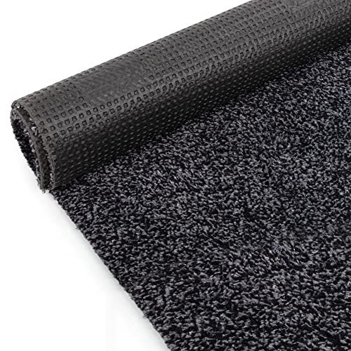 Schmutzfangmatte Teppich Läufer Flurläufer Bodenbelag Schmutzfangläufer Sauberlaufmatte Meterware Dover Anthrazit 120x100cm von ANRO