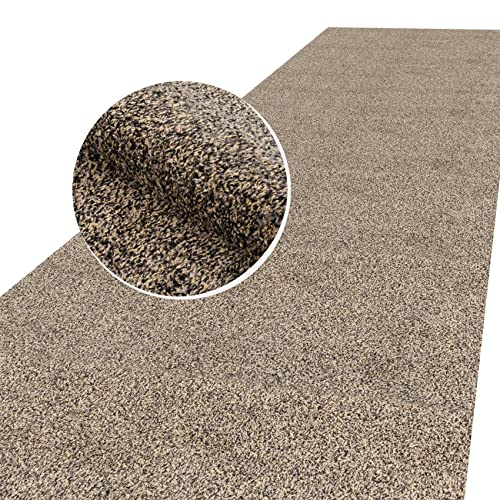 ANRO Schmutzfangmatte Teppich Läufer Flurläufer Bodenbelag Schmutzfangläufer Sauberlaufmatte Meterware Dover Beige 140x100cm von ANRO