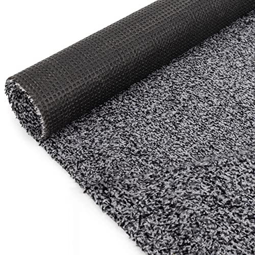 ANRO Schmutzfangmatte Teppich Läufer Flurläufer Bodenbelag Schmutzfangläufer Sauberlaufmatte Meterware Dover Grau 320x100cm von ANRO