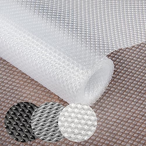 ANRO Schubladenmatte Antirutschmatte Schubladeneinlage Eva Schrankpapier Küchenschubladenmatten Zuschneidbar Nicht Klebend Unterlage Kühlschrankmatte Küchenschränke Transparent 180x90cm von ANRO