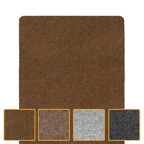 ANRO Teppich Fußmatte Schmutzfangmatte Fußabtreter Fußabstreifer Türvorleger Stribet Größe 40x120cm Carpet Hellbraun von ANRO