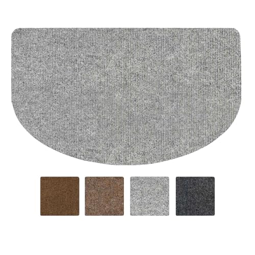 ANRO Teppich Fußmatte Schmutzfangmatte Fußabtreter Fußabstreifer Türvorleger Stribet Größe 45x75cm Carpet Grau von ANRO