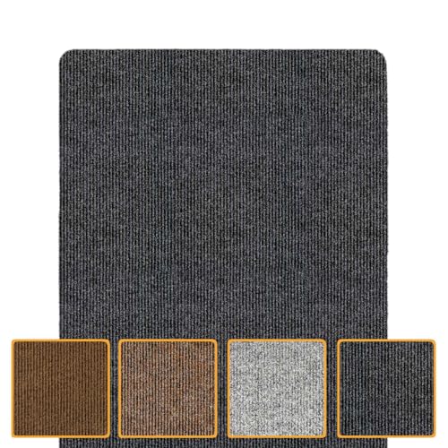 ANRO Teppich Fußmatte Schmutzfangmatte Fußabtreter Fußabstreifer Türvorleger Stribet Größe 60x180cm Carpet Schwarz von ANRO