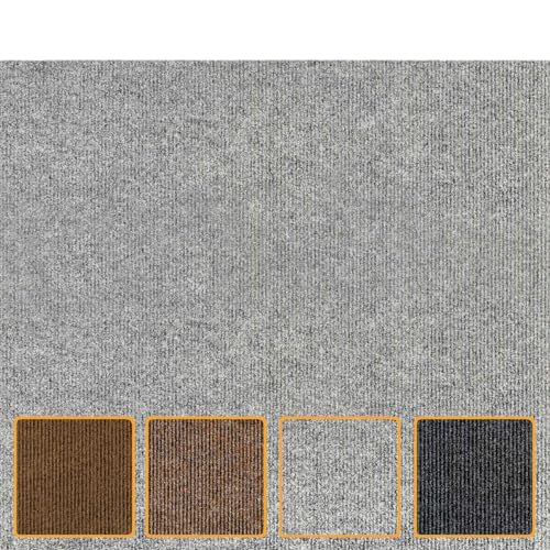 ANRO Teppich Fußmatte Schmutzfangmatte Fußabtreter Fußabstreifer Türvorleger Stribet Größe 90x150cm Carpet Grau von ANRO