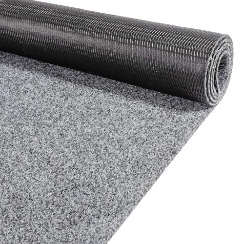 ANRO Teppich Läufer Schmutzfangmatte Sauberlaufmatte Fußmatte Indoor Outdoor Flur Eingang Oskar 400 x 160 cm Grau von ANRO