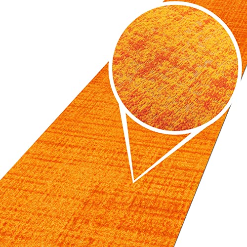 ANRO Teppich Läufer Wohnzimmer Flur Schlafzimmer Küche Küchenläufer Küchenteppich rutschfest Meterware Anton Gelb 67 x 300cm Neuheit von ANRO