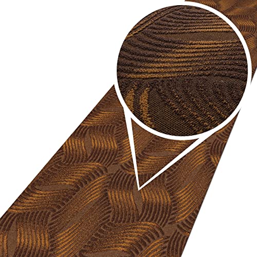 ANRO Teppich Teppichläufer Flur Schlafzimmer Küche Wohnzimmer Küchenläufer Küchenteppich rutschfest Meterware Anton Julianna Braun 50 x 100cm Neuheit ANRO Teppich Teppichläufer Flur Schlafzimmer Küche Wohnzimmer Küchenläufer Küchenteppich rutschfest Meterware Anton Julianna Braun 50 x 100cm Neuheit von ANRO
