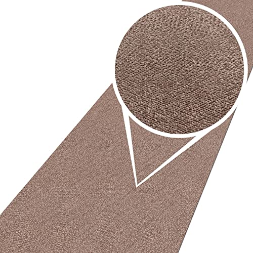 ANRO Teppich Teppichläufer Flur Schlafzimmer Küche Wohnzimmer Küchenläufer Küchenteppich rutschfest Meterware Tamara Beige 120x50cm von ANRO