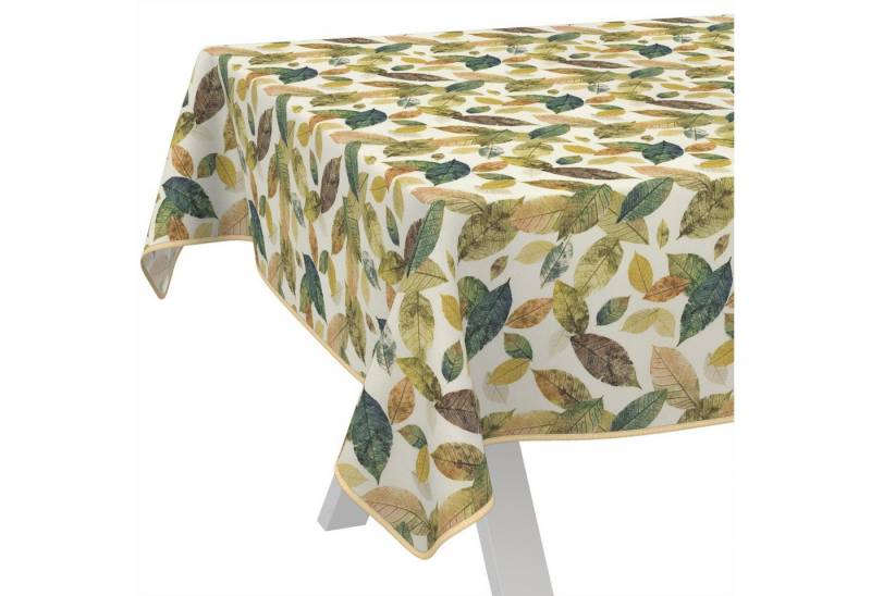 ANRO Tischdecke abwaschbar LANA Chiara-Schmetterling (Einzelstück 1-tlg), wasserabweisend Chiara-Schmetterling Aquarel-Grün 90x130cm von ANRO