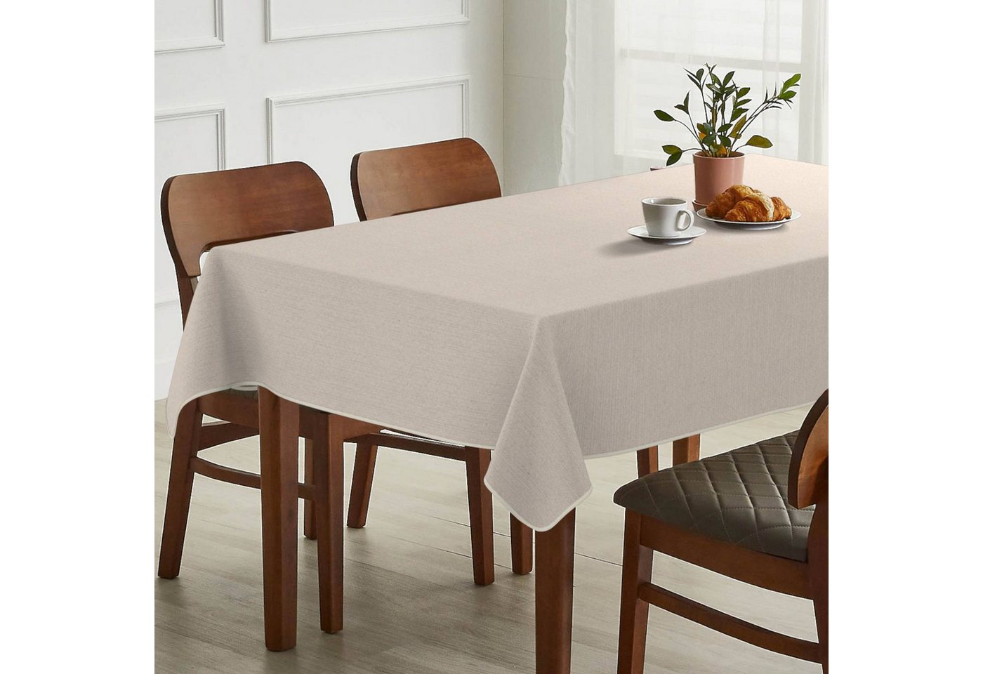 ANRO Tischdecke Hochwertig Tischwäsche mit Beschichtung (Einzelstück 1-tlg), Premium TEFLON und 2-Fache Acryl Beschichtung ANRO Tischdecke Hochwertig Tischwäsche mit Beschichtung (Einzelstück 1-tlg), Premium TEFLON und 2-Fache Acryl Beschichtung von ANRO