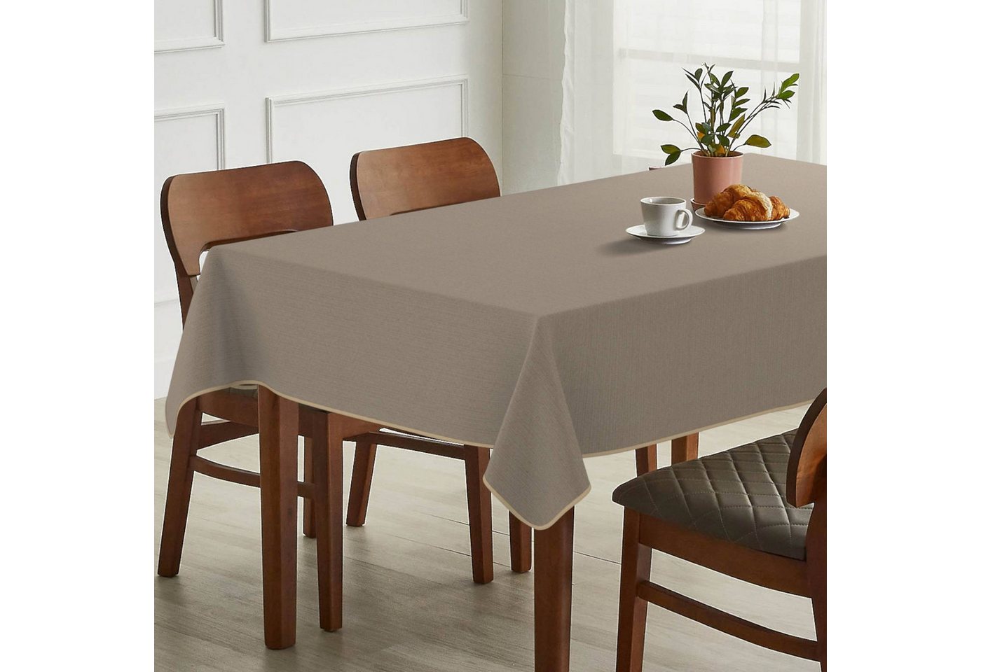 ANRO Tischdecke Hochwertig Tischwäsche mit Beschichtung (Einzelstück 1-tlg), Premium TEFLON und 2-Fache Acryl Beschichtung ANRO Tischdecke Hochwertig Tischwäsche mit Beschichtung (Einzelstück 1-tlg), Premium TEFLON und 2-Fache Acryl Beschichtung von Anro