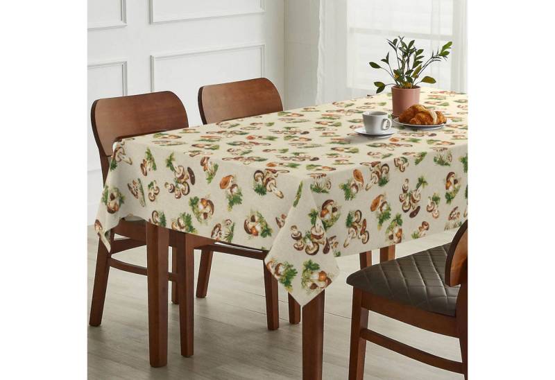 ANRO Tischdecke Stoff Digitalprint Tischtuch EasyClean ACRYL Beschichtet Tischwäsche (Einzelstück 1-tlg), auch als Gartentischdecke - ACRYL Beschichtet von ANRO