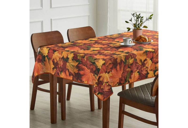 ANRO Tischdecke Stoff Digitalprint Tischtuch EasyClean ACRYL Beschichtet Tischwäsche (Einzelstück 1-tlg), auch als Gartentischdecke - ACRYL Beschichtet von ANRO