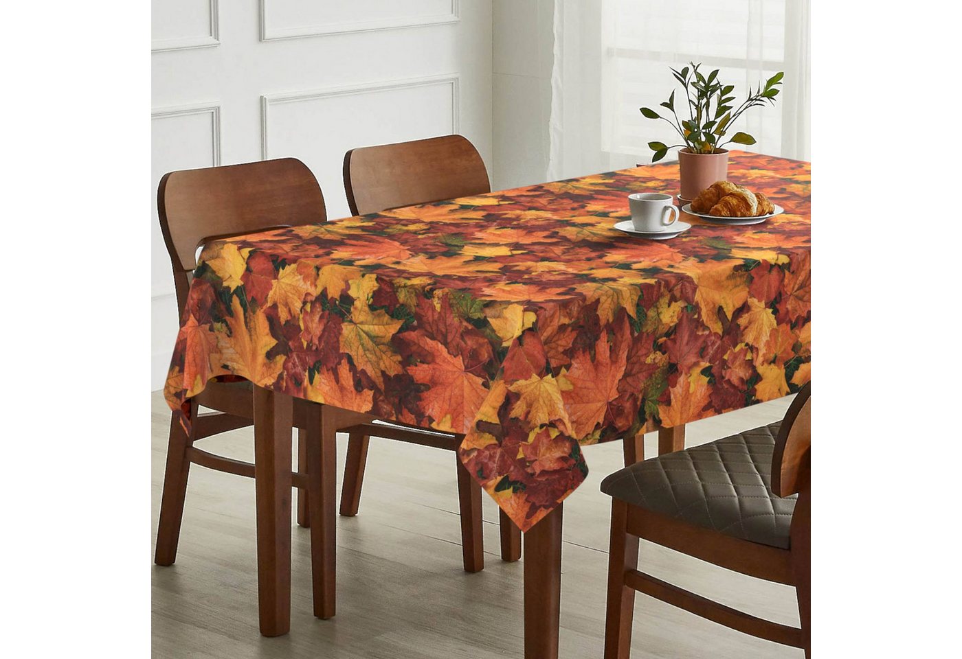 ANRO Tischdecke Stoff Digitalprint Tischtuch EasyClean ACRYL Beschichtet Tischwäsche (Einzelstück 1-tlg), auch als Gartentischdecke - ACRYL Beschichtet von ANRO