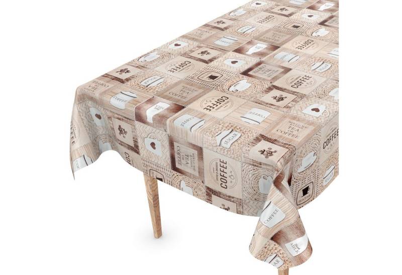 ANRO Tischdecke Tischdecke Wachstuch Essen Braun Robust Wasserabweisend Breite 140 cm, Glatt ANRO Tischdecke Tischdecke Wachstuch Essen Braun Robust Wasserabweisend Breite 140 cm, Glatt von ANRO